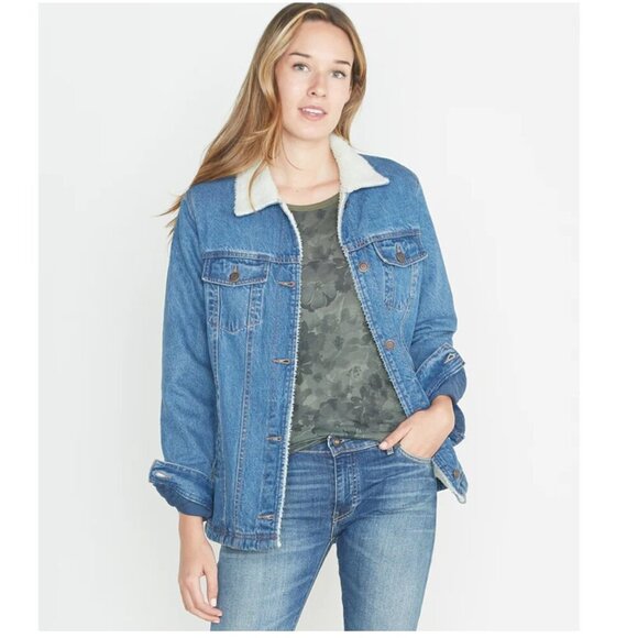 Marine Layer River Denim Sherpa Jacket - Picture 1 of 12